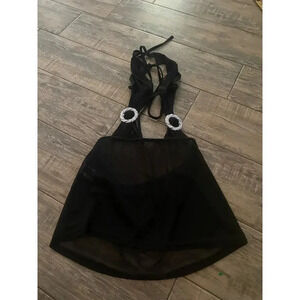 Coquette Black lingerie babydoll nightie Size OS